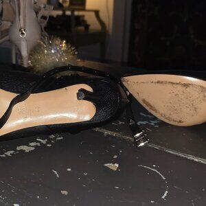 VALENTINO ROCKSTUD POINTY TOE CALFSKIN LEATHER BOOTIE